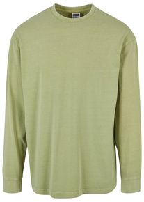 Urban Classics Herren Longsleeve "Urban Classics Herren Heavy Boxy Acid Wash Longsleeve", grün, klassisch, Gr. M, unifarben, 100% Baumwolle, Shirts
