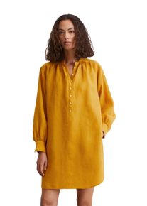 Marc O'Polo MARC O'POLO Damen Midikleid "aus leichter Qualität", gelb, Gr. 32, unifarben, Obermaterial: 100% Leinen; Futter: 100% Nicht verfügbar, Kleider