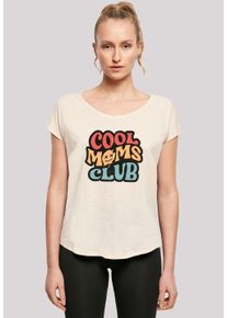F4NT4STIC Damen T-Shirt "Cooler Moms Club Muttertag Retro Vibe", weiß, casual, Gr. L, Obermaterial: 100% Baumwolle, Shirts, Premium Qualität