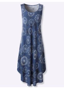 Inspirationen Damen Druckkleid "Kleid", blau, Gr. 19, bedruckt, gemustert, mehrfarbig, 100% Viskose, Kleider
