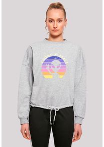 F4NT4STIC Damen Sweatshirt "Alien Peace Sunset", grau, casual, Gr. S, Obermaterial: 65% Baumwolle, 35% Polyester, Sweatshirts, Premium Qualität