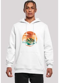 F4NT4STIC Herren Kapuzenpullover "Sonnenuntergang Berglandschaft", weiß, casual, Gr. XL, Obermaterial: 65% Baumwolle, 35% Polyester, Pullover,