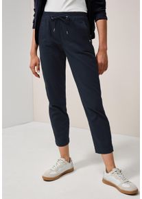 Cecil Damen Jogger Pants, blau, casual, Gr. S, unifarben, Web, 97% Baumwolle, 3% Elasthan , Hosen, Middle Waist