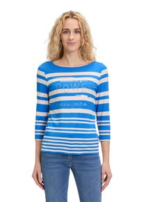 Betty Barclay Damen 3/4-Arm-Shirt "Betty Barclay Basic Shirt mit Strass", blau, feminin, Gr. 48, Jersey, Obermaterial: 95% Viskose, 5% Elasthan.,