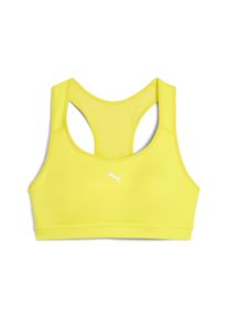 Puma Damen Sport-BH "4KEEPS RUN BH Damen", Gr. L, gelb, Obermaterial: 23% Elasthan, 77% Polyester; Futter: 94% Polyester, 6% Elasthan; Rückenteil: