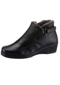 Valmonte Damen Stiefelette, Gr. 38, schwarz, Glattleder, sportlich, Schuhe