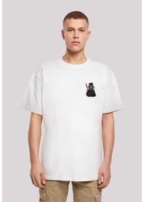 F4NT4STIC Herren T-Shirt "Wizard Cat OVERSIZE TEE", weiß, casual, Gr. S, Obermaterial: 100% Baumwolle, Shirts, Print
