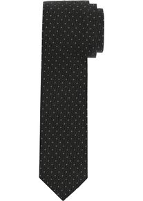OLYMP Damen Krawatte "Seidenkrawatte", schwarz, klassisch, Minimalmuster, Seide, Krawatten