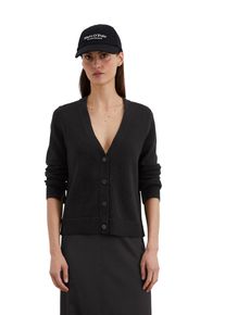 Marc O'Polo MARC O'POLO Damen Cardigan "aus Organic Cotton-Leinen-Mix", schwarz, casual, Gr. XXS, unifarben, Obermaterial: 52% Baumwolle, 48% Leinen, Strickjacken