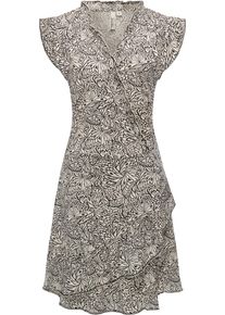 Ragwear Damen Volantkleid "Chantalia Print", beige, feminin, Gr. XXL, 100% Viskose, Kleider, stylisches Sommerkleid mit Print und Rüschen