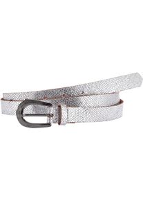 Lascana Damen Hüftgürtel "Ledergürtel", silber, elegant,casual,modisch,festlich, Gr. 80, metallic, Animalmuster, animal-print, beschichtet, bedruckt,