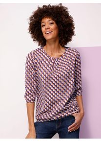 Classic Basics Damen 3/4-Arm-Shirt "3/4-Arm-Shirt", lila, Gr. 48, gemustert, mehrfarbig, bedruckt, 100% Baumwolle, Shirts