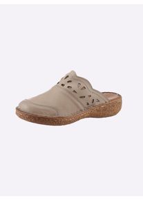 Casual Looks Damen Clog, Gr. 37, beige, Glattleder, Schuhe