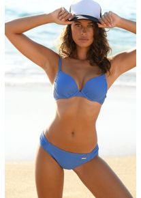 Sunseeker Damen Push-Up-Bikini-Top "Fancy", blau, Gr. 34, Strukturmuster, Obermaterial: 92% Polyamid, 8% Elasthan. Wattierung: 100% Polyester,