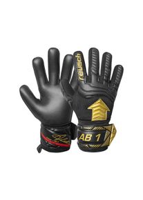 Reusch Kinder Torwarthandschuhe "Attrakt AB1 Silver Junior", gold, sportlich, Gr. 5, mehrfarbig, 25% Elastodien, 3% Polyurethan, 34% Polyester, 1%