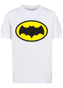 F4NT4STIC Jungen Kurzarmshirt "F4NT4STIC Kinder Batman TV Series Logo -BLK with Kids Basic Tee", weiß, casual, Gr. 158, unifarben, 100% Baumwolle,