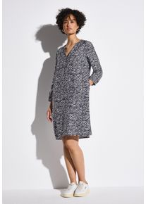 Street One Damen Sommerkleid, blau, casual, Gr. 46, bedruckt, Stoff, 88% Viskose, 12% Polyamid, Kleider, soft und trageangenehm