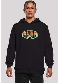 F4NT4STIC Herren Kapuzenpullover "Retro Skibrille Wintersport", schwarz, casual, Gr. XXL, Obermaterial: 65% Baumwolle, 35% Polyester, Pullover,