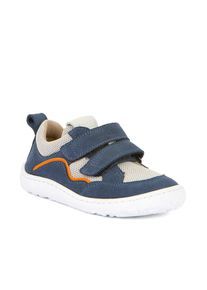froddo Kinder Sneaker "Barefoot Base", Gr. 34weiß, denim, Leder, Textil, colorblocking, casual, Schuhe, Klettschuh, Freizeitschuh, Barfußschuh mit