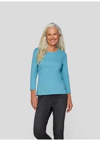 Rabe Damen Print-Shirt "T-Shirt", blau, feminin, Gr. 48, unifarben, 95%Baumwolle 5%Elastan, Shirts
