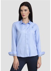 Damen Klassische Bluse "Lolas", blau, casual, Gr. XL, SIR RAYMOND TAILOR, unifarben, 100% Baumwolle, Blusen, mit kleiner Marken-Stickerei