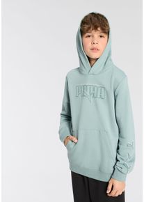 Puma Kinder Kapuzensweatshirt "ESS LOGO LAB EXECUTION HOODIE TR B", grün, sportlich, Gr. 128, bedruckt, Sweatware, Obermaterial: 68% Baumwolle, 32%
