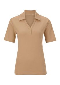 Classic Basics Damen Poloshirt "Shirt", beige, Gr. 38, unifarben, 60% Baumwolle, 40% Polyester, Shirts