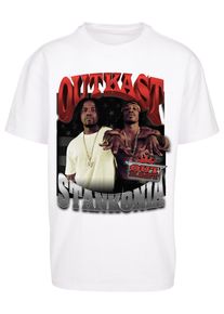 MisterTee Herren T-Shirt "MisterTee Unisex Outkast Stankonia Oversize Tee", weiß, casual, Gr. XS, unifarben, 100% Baumwolle, Shirts