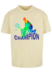 Merchcode Herren T-Shirt "Merchcode Herren Next Champion Oversized Tee", gelb, casual, Gr. L, bedruckt, 100% Baumwolle, Shirts