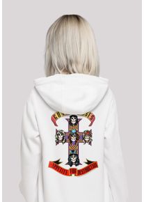 F4NT4STIC Damen Kapuzenpullover "Guns 'n' Roses Rock Musik Band", weiß, casual, Gr. M, Obermaterial: 65% Baumwolle, 35% Polyester, Pullover, Hoodie,