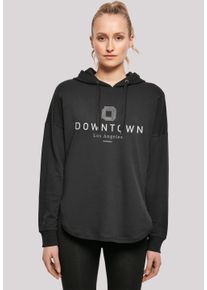 F4NT4STIC Damen Kapuzenpullover "Downtown LA OVERSIZE HOODIE", schwarz, casual, Gr. L, Obermaterial: 100% Baumwolle, Pullover, Print