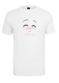 MisterTee Herren Kurzarmshirt "MisterTee Damen Ladies Good Life Tee", weiß, casual, Gr. L, bedruckt, 100% Baumwolle, Shirts