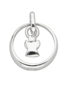 Adelia´s ADELIA ́S Damen Ketten-Anhänger "Damen 925 Silber Anhänger Engel mit Zirkonia Ø 11,6 mm", Silber 925 (Sterlingsilber), silber, Silber 925