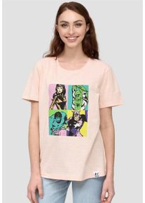 Recovered Damen T-Shirt "Pop Art Portrait", rot, casual, Gr. S, bedruckt, 100% Baumwolle, Shirts, mit coolem Print
