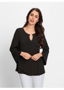 Heine Damen 3/4-Arm-Shirt "Shirt", schwarz, Gr. 40, unifarben, 95% Polyester, 5% Elasthan, Shirts