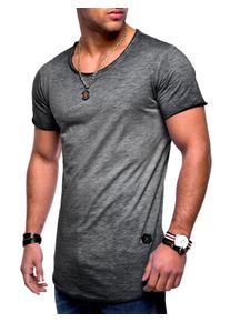 behype Herren T-Shirt "DUST", grau, casual, Gr. S, unifarben, 100% Baumwolle, Shirts, mit Rundhals-Ausschnitt