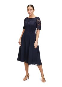 Vera Mont Damen Cocktailkleid "Vera Mont Cocktailkleid mit Spitze", blau, feminin, Gr. 46, Obermaterial: 100% Polyester. Futter: 100% Polyester.,