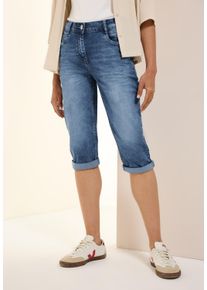 Cecil Damen Caprijeans "Style Toronto"light blau authentic washed, casual, Gr. 32, unifarben, Denim/Jeans, Obermaterial: 78% Baumwolle, 20%
