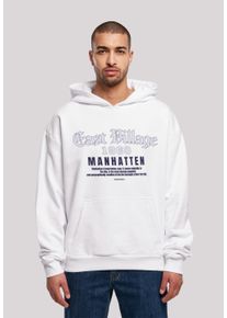 F4NT4STIC Herren Kapuzenpullover "East Village Manhatten OVERSIZE HOODIE", weiß, casual, Gr. L, Obermaterial: 100% Baumwolle, Pullover, Print