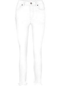 Heine Damen Röhrenjeans, weiß, Gr. 40, unifarben, 95% Baumwolle, 3% Polyester, 2% Elasthan, Miedereinsatz:15% Elasthan, 85% Polyamid, Jeans
