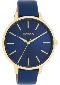 Oozoo Damen Quarzuhr, blau, Armbanduhren, Armbanduhr, Damenuhr, Herrenuhr, Lederarmband