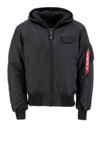 Herren Bomberjacke "Alpha Industries Men - Bomber Jackets MA-1 Zip Hood Back Print", schwarz, Gr. L, Alpha Industries, Obermaterial: 100% Nylon,