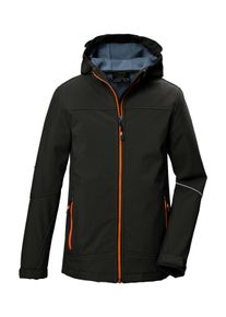Killtec Kinder Softshelljacke "KOW 366 BYS SFTSHLL JCKT", schwarz, sportlich, Gr. 128, Oberstoff: Oberseite: 100% Polyester, Rückseite: 100%