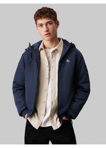 Herren Outdoorjacke "PADDED HOODED HARRINGTON", schwarz, casual, Gr. S, Calvin Klein Jeans, unifarben, Web, Obermaterial: 100% Polyacryl. Futter: