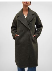 Véro Moda VERO MODA Damen Langmantel "VMELITEERIKA LONG COAT BOO", grau, modisch, Gr. XL, unifarben, Web, Obermaterial: 100% Polyester, Mäntel