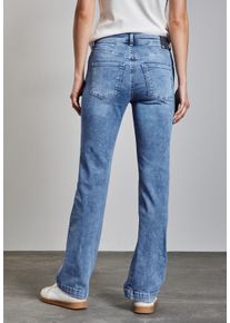 Street One Damen Bootcut-Jeans, blau, casual, Gr. 29, unifarben, Web, 89% Baumwolle, 8% Polyester, 3% Elasthan , Jeans, High Waist