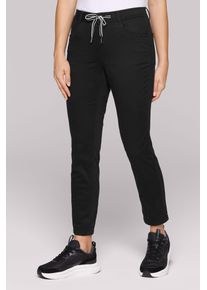 SOCCX Damen Comfort-fit-Jeans, schwarz, casual, Gr. 29, unifarben, Material: 92% Baumwolle, 5% Elastomultiester, 3% Elasthan, Jeans, mit normaler