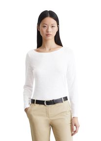 Marc O'Polo MARC O'POLO Damen Langarmshirt "aus Organic Cotton", weiß, Basic, Gr. XS, unifarben, Obermaterial: 100% Baumwolle, Shirts