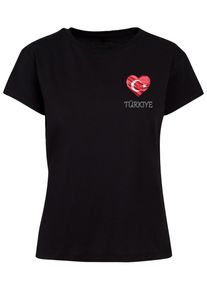Merchcode Herren T-Shirt "Merchcode Turkey with Ladies Everyday Tee", schwarz, casual, Gr. S, bedruckt, 100% Baumwolle, Shirts