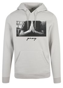 MisterTee Herren Sweatshirt "MisterTee Herren Pray Hoody", grau, Gr. S, unifarben, 65% Baumwolle, 35% Polyester, Sweatshirts